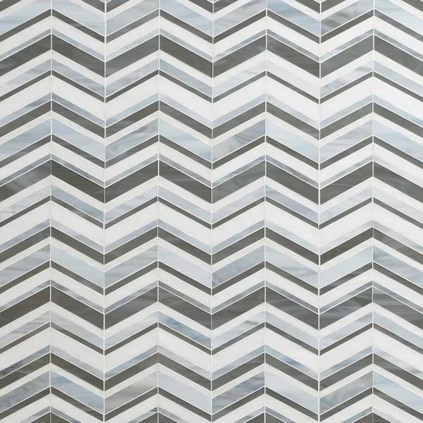 Urban Wave Lapis Hand Crafted 15.63 In. X 9 In. X 8Mm Glass Mosaic Wall Tile, 10PK, Msi, Mfr#: ZOR-MD-0374